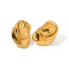 Wholesale Titanium Steel Earrings With Geometric Design And Electroplating Treatment For Women