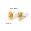 Wholesale Titanium Steel Earrings With Gold Beans And Geometric Design Electroplated Light Luxury For Women