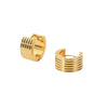 Wholesale Titanium Steel Earrings With Wide Ribs And Geometric Pattern 18K Gold Plated Fashionable And Personalized For Women