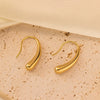 Wholesale Titanium Steel Electroplated Asymmetrical Water Drop Geometric Earrings For Women