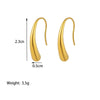 Wholesale Titanium Steel Electroplated Asymmetrical Water Drop Geometric Earrings For Women