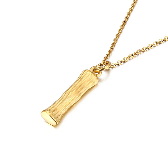 Wholesale Titanium Steel Electroplated English Letter Pendant Necklace Hiphop Style Accessories