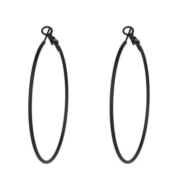 Wholesale Titanium Steel Electroplated Geometric Circle Earrings For Women