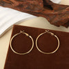 Wholesale Titanium Steel Electroplated Geometric Circle Earrings For Women