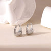 Wholesale Titanium Steel Electroplated Geometric Earrings For Women And Men Simple Style Nonfading