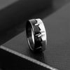 Wholesale Titanium Steel Electroplated Geometric Personality Mechanical Stress Relief Ring For Women And Unisex