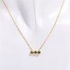 Wholesale Titanium Steel Electroplated Geometric Three Round Zircon Inlaid Birthday Stone Pendant Necklace For Women