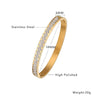 Wholesale Titanium Steel Electroplated Gold Full Diamond Bevel Design Couple Bracelet With Polishing And Mud Drilling