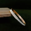Wholesale Titanium Steel Electroplated Gold Full Diamond Bevel Design Couple Bracelet With Polishing And Mud Drilling