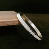 Wholesale Titanium Steel Electroplated Gold Full Diamond Bevel Design Couple Bracelet With Polishing And Mud Drilling