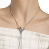Wholesale Titanium Steel Electroplated Heart Shape Snake Bone Chain Sweater Chain For Women