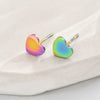 Wholesale Titanium Steel Electroplated Heartshaped Earrings And Ear Bone Nails Fashion Simple Classic Jewelry For Unisex