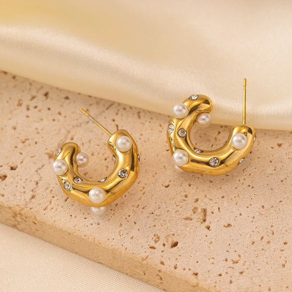 Wholesale Titanium Steel Electroplated Ins Style Earrings For Women