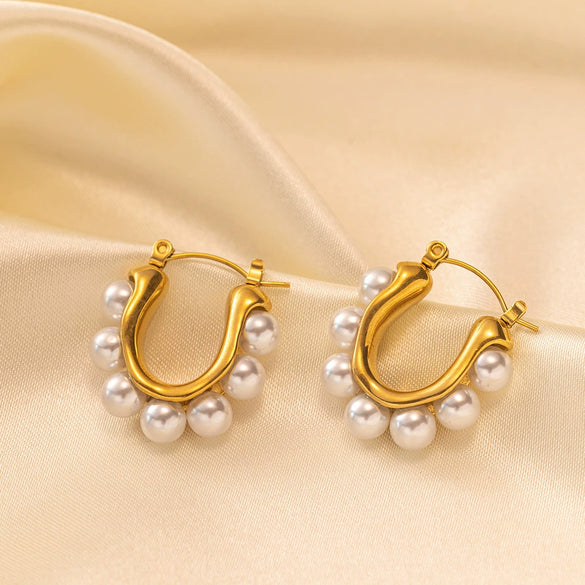 Wholesale Titanium Steel Electroplated Ins Style Earrings For Women