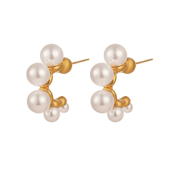 Wholesale Titanium Steel Electroplated Ins Style Earrings For Women