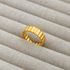 Wholesale Titanium Steel Electroplated Ins Style Heart Shape Geometric Retro Colorful Natural Stone Inlaid Unisex Women's Ring