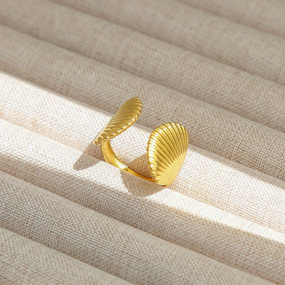Wholesale Titanium Steel Electroplated Ins Style Heart Shape Geometric Retro Colorful Natural Stone Inlaid Unisex Women's Ring