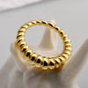 Wholesale Titanium Steel Electroplated 18K Gold Star Ring Unisex Minimalist Style