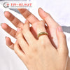 Wholesale Titanium Steel Electroplated 18K Gold Star Ring Unisex Minimalist Style