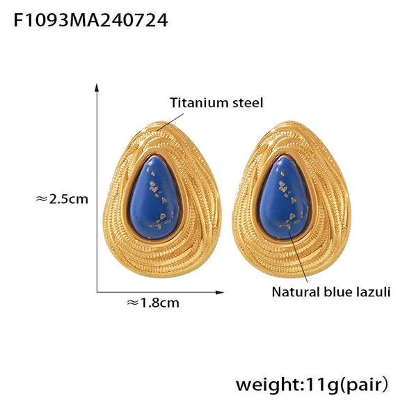 Wholesale 316L Stainless Steel Electroplated Niche Style Geometric Drop Shaped Earrings For Women