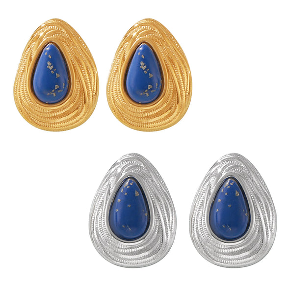 Wholesale 316L Stainless Steel Electroplated Niche Style Geometric Drop Shaped Earrings For Women