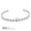 Wholesale 316L Stainless Steel Electroplated Retro Cshaped Hollow Out Personality Geometric Women's Bracelet