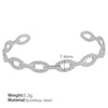 Wholesale 316L Stainless Steel Electroplated Retro Cshaped Hollow Out Personality Geometric Women's Bracelet