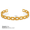 Wholesale 316L Stainless Steel Electroplated Retro Cshaped Hollow Out Personality Geometric Women's Bracelet