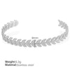 Wholesale 316L Stainless Steel Electroplated Retro Cshaped Hollow Out Personality Geometric Women's Bracelet