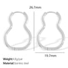 Wholesale 316L Stainless Steel Electroplated Round Opening Unisex Fashion Earrings