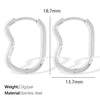 Wholesale 316L Stainless Steel Electroplated Round Opening Unisex Fashion Earrings