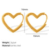 Wholesale 316L Stainless Steel Electroplated Round Opening Unisex Fashion Earrings