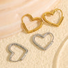Wholesale 316L Stainless Steel Electroplated Round Opening Unisex Fashion Earrings