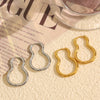 Wholesale 316L Stainless Steel Electroplated Round Opening Unisex Fashion Earrings