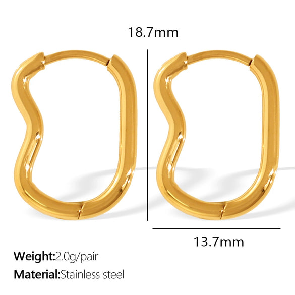 Wholesale 316L Stainless Steel Electroplated Round Opening Unisex Fashion Earrings