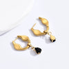 Wholesale Titanium Steel Electroplated Water Drop Shape Earrings For Women Light Luxury Jewelry
