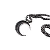 Wholesale Titanium Steel Entwining Rose Moon Pendant Necklace For Unisex Electroplated Creative Minimalist Style