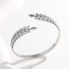 Wholesale Titanium Steel Exaggerated Open Adjustable Non Fading Female Bracelet With Geometric Style And Electroplating