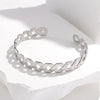 Wholesale Titanium Steel Exaggerated Open Adjustable Non Fading Female Bracelet With Geometric Style And Electroplating