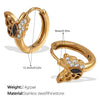 Wholesale 316L Stainless Steel Fashion Butterfly Bunny Pattern Electroplated Gold Earrings For Women