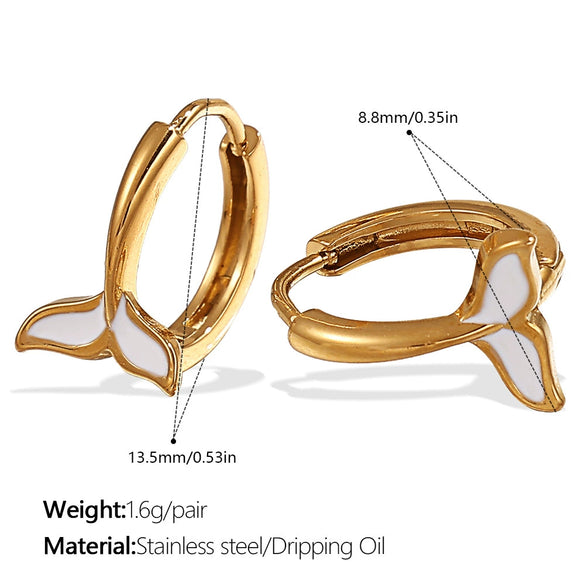 Wholesale 316L Stainless Steel Fashion Butterfly Bunny Pattern Electroplated Gold Earrings For Women