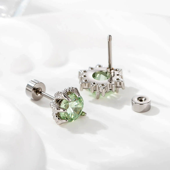 Wholesale Titanium Steel Fashion Butterflyinlaid Zircon Ear Bone Nails For Women