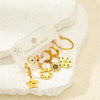 Wholesale Titanium Steel Fashion Geometric Sun And Star Earrings Set With Electroplating For Women