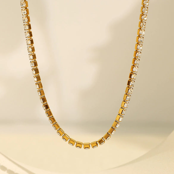 Wholesale 316L Stainless Steel Fashion Jewelry Set Necklace Bracelet Electroplating Design For Women