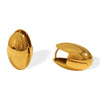 Wholesale 316L Stainless Steel Fashion Retro Earrings With Electroplating Treatment And Melon Seed Buckles For Women