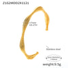Wholesale 316L Stainless Steel Fashion Simple Spiral Pattern Women's Electroplating Bracelet
