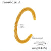 Wholesale 316L Stainless Steel Fashion Simple Spiral Pattern Women's Electroplating Bracelet