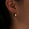 Wholesale Titanium Steel Fashionable Personality Glossy Water Drop Earrings With High End Ear Buckles For Women Electroplated