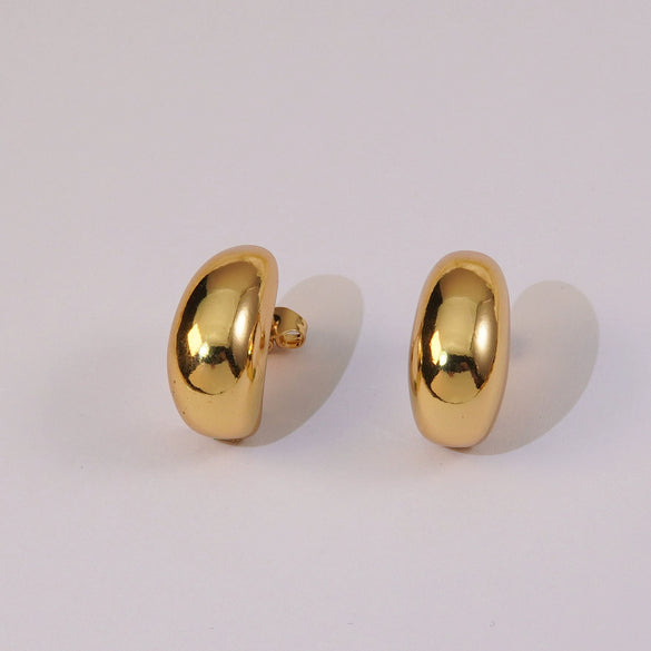 Wholesale Titanium Steel Fashionable Personality Glossy Water Drop Earrings With High End Ear Buckles For Women Electroplated