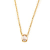 Wholesale 316L Stainless Steel Fine Chain Oval Pendant Necklace Inlaid With Zircon Geometric Design Gold Plated